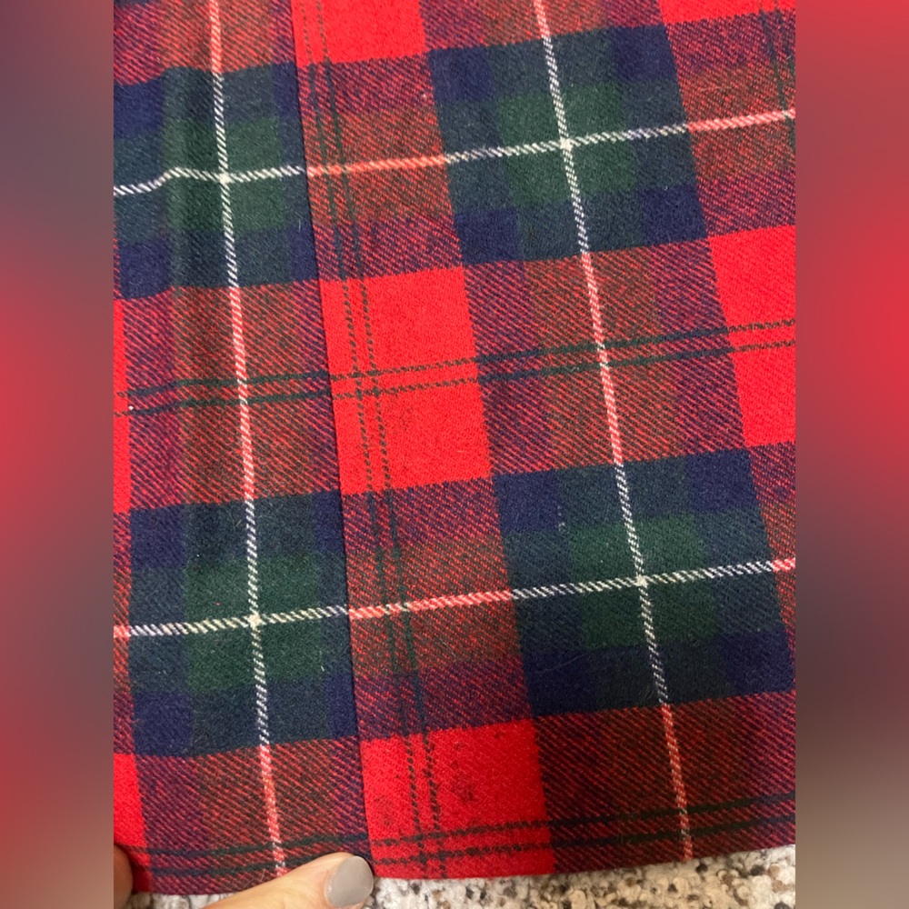 Vintage 1970’s Pendleton 100% Virgin Wool Tartan Plaid Wrap Skirt - Picture 13 of 14